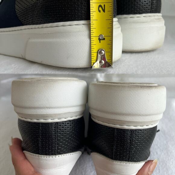 M.Gemi made in Italy black perforated sneaker leather upper & lining IT38/US7.5 - Picture 12 of 12